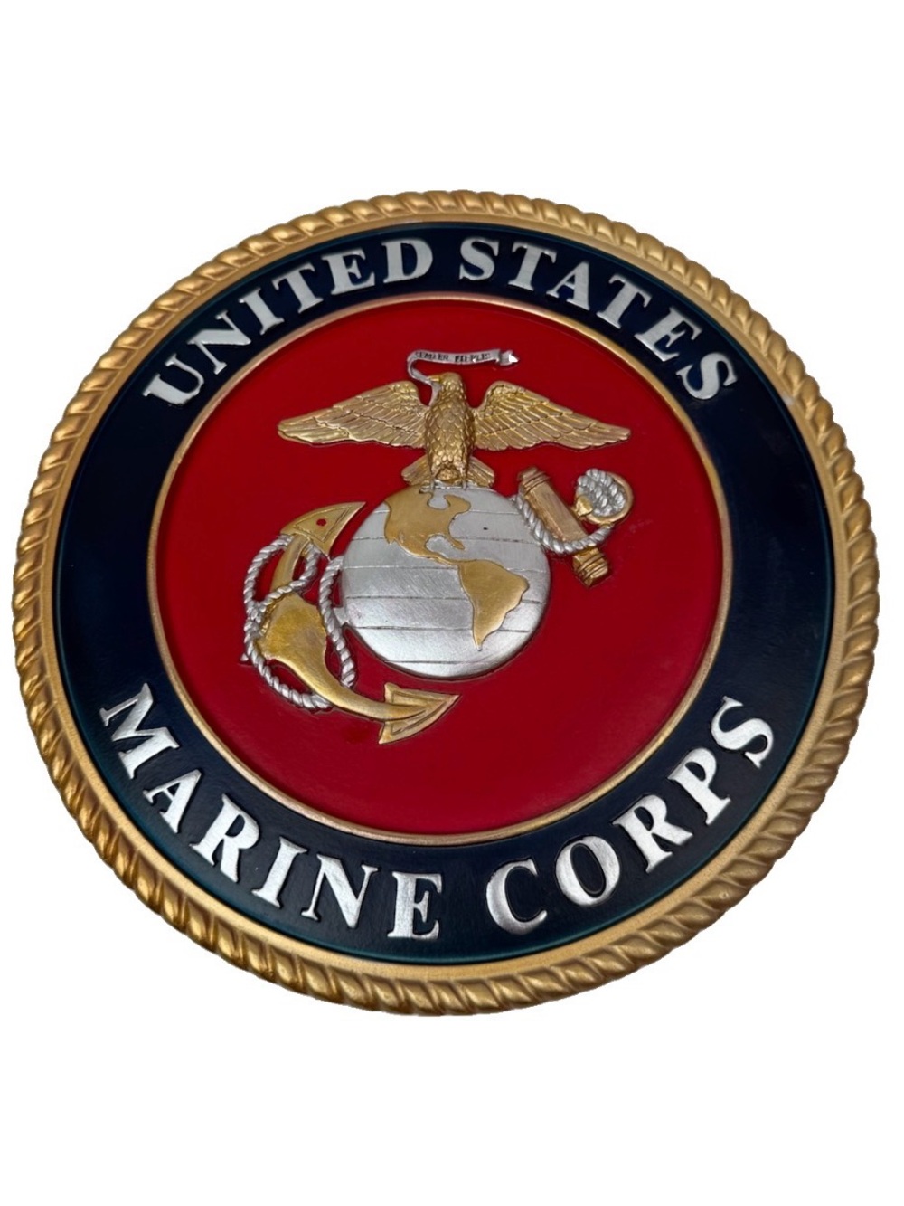 United States Marine Corps Resin Garden Stepping Stone/Wall Hanging 9.5” NIB Dec